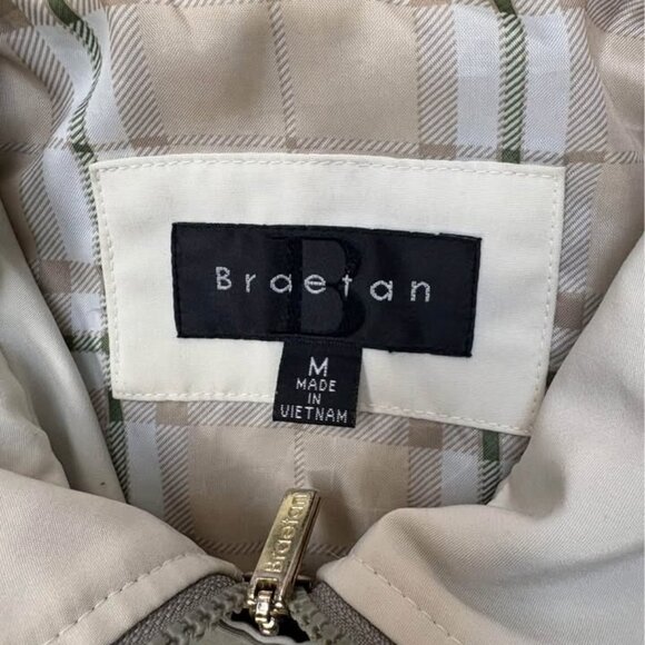 Braetan Jacket Green Windbreaker Full Zip Removable Hood Rain Coat Womens Medium - Picture 2 of 6